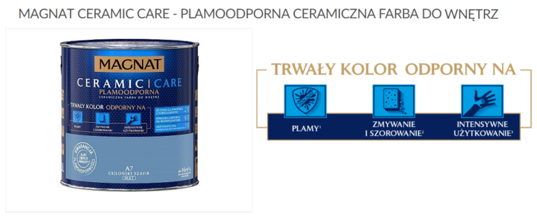 Magnat Ceramic Care Plamoodporna Ceramiczna Farba Do Wn Trz